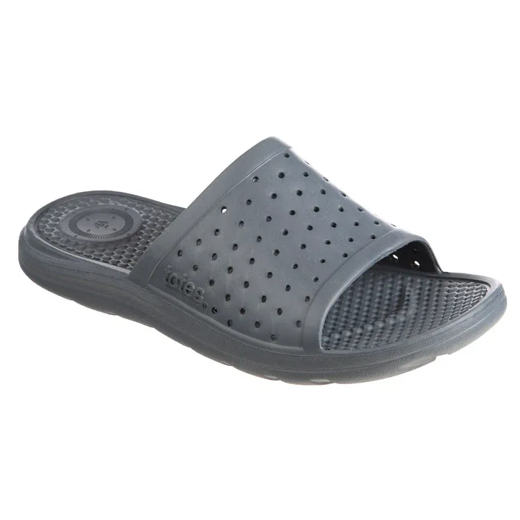 Totes Men's Perforated Ara Slide with Everywear Technology (x2)