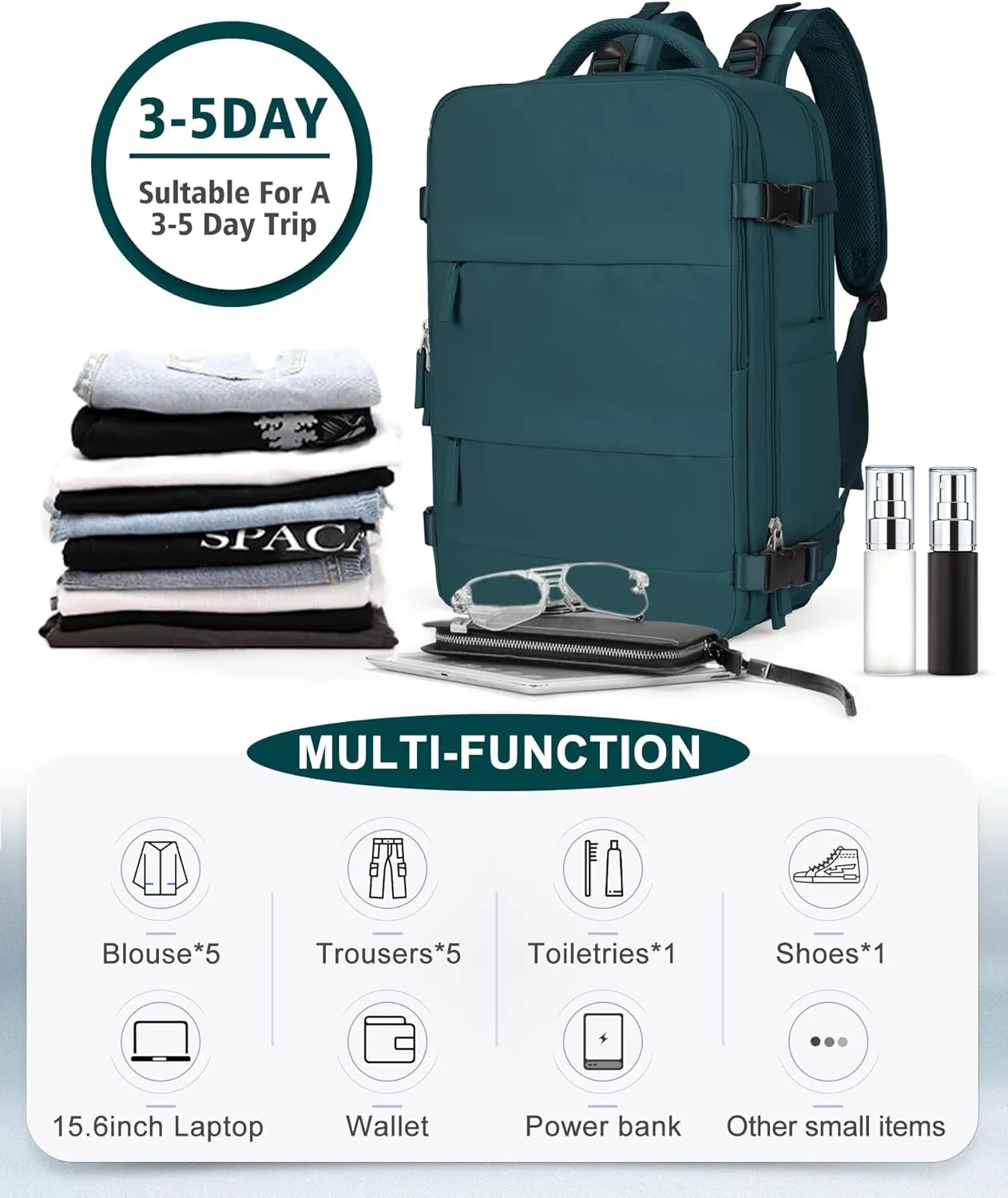 Travel Backpack For Women Men Carry On Backpack For Traveling On Airplanes Personal Item Travel Bag laptop backpacks