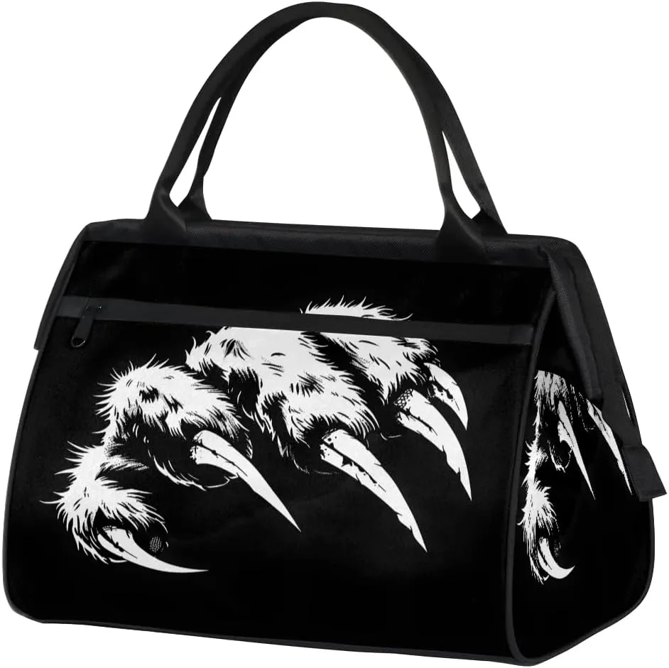 Travel Duffel Bag for Women, Animals Paw Print Weekender Overnight Bag Carry on Beach Swim Bags Dance Bag Airlines Approved Personal Item Travel Bag for Yoga, Sports, Hospital