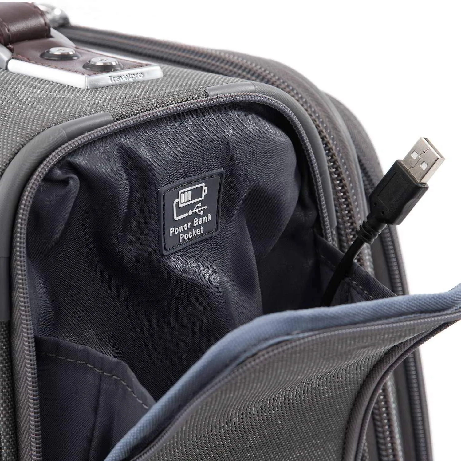 Travelpro Platinum Elite International Expandable Carry-on Spinner- Vintage Grey