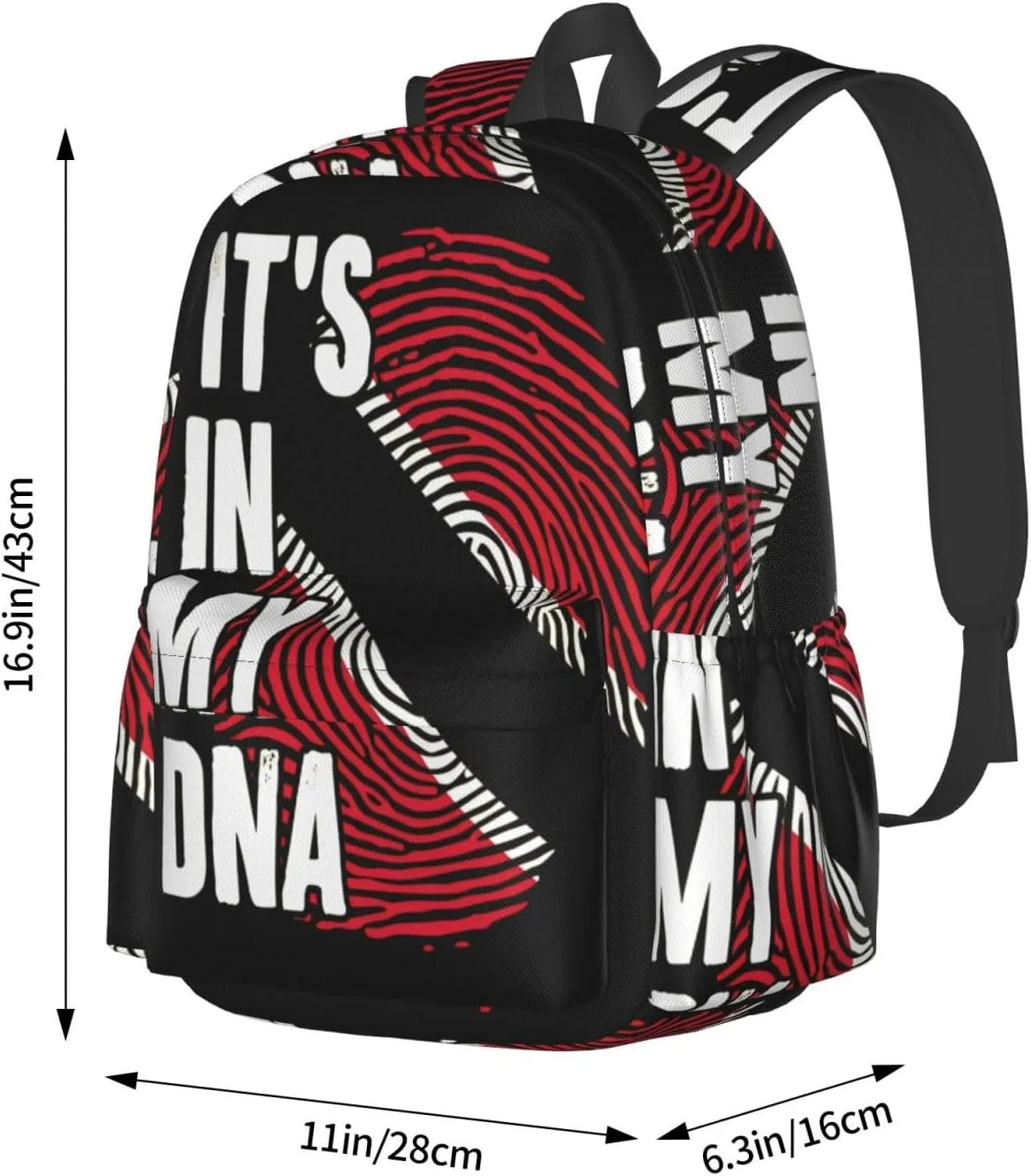 Trinidad and Tobago It's in My Large Travel Backpack Casual Backpacks Laptop Daypack Working Rucksack Lightweight Back Pack Sports Bag with Adjustable Shoulder Strap