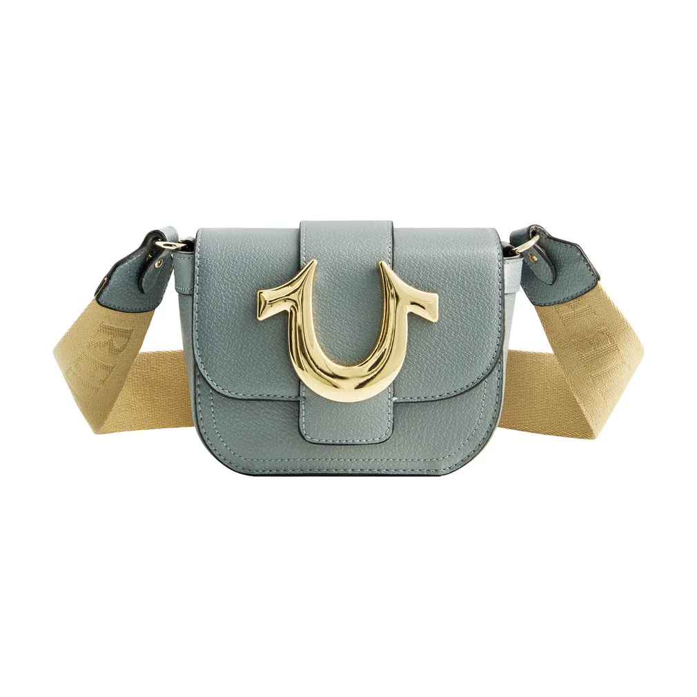 True Religion mini flap Crossbody Bag - Light Blue