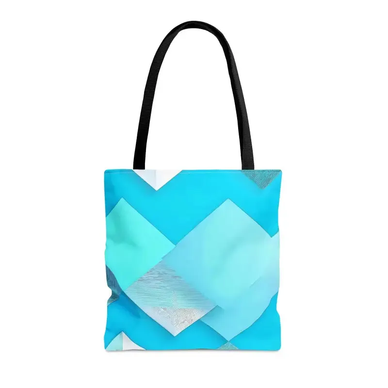Turn Heads with Blue Abstract Pattern Tote Bag