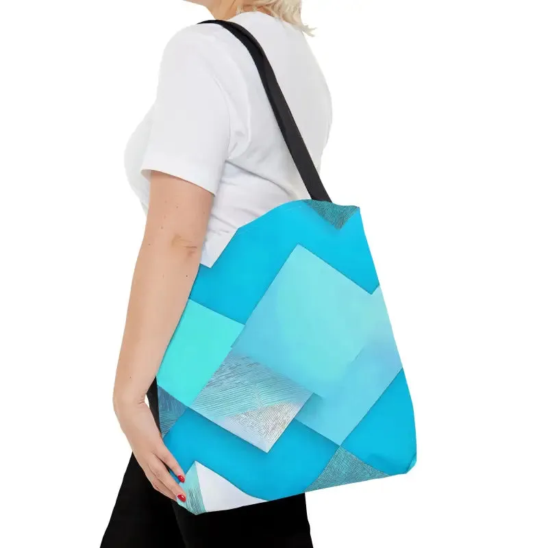 Turn Heads with Blue Abstract Pattern Tote Bag