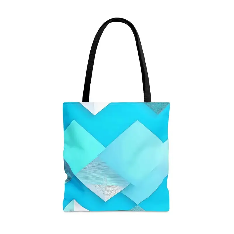 Turn Heads with Blue Abstract Pattern Tote Bag