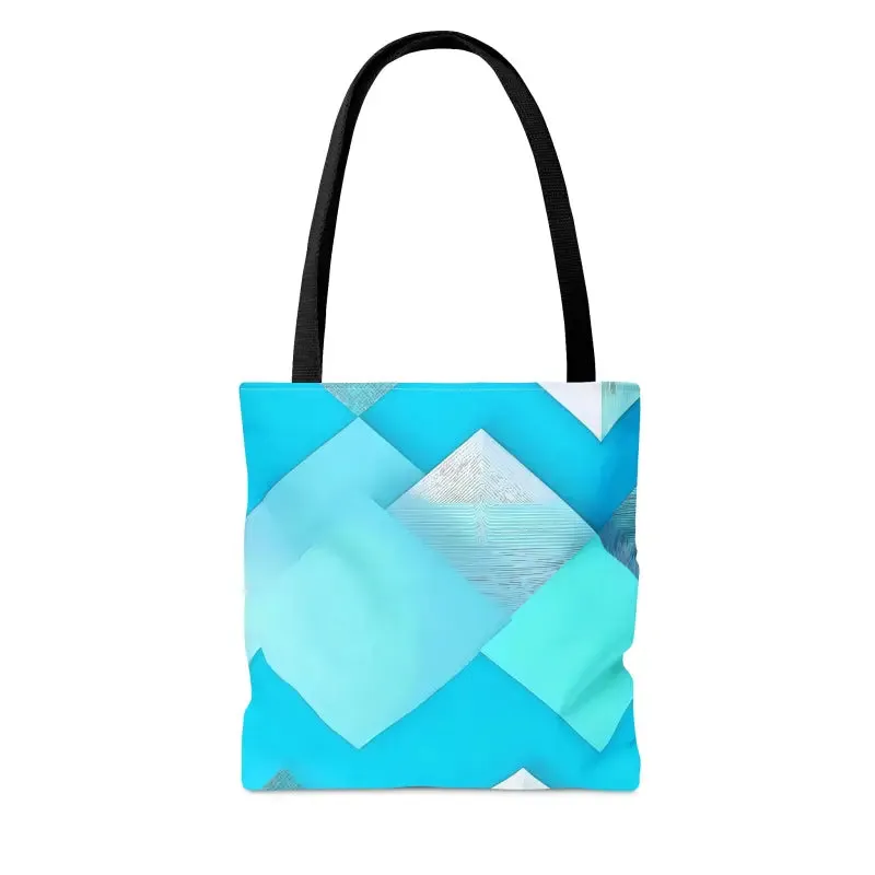 Turn Heads with Blue Abstract Pattern Tote Bag
