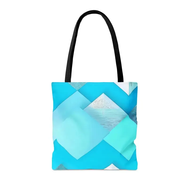 Turn Heads with Blue Abstract Pattern Tote Bag