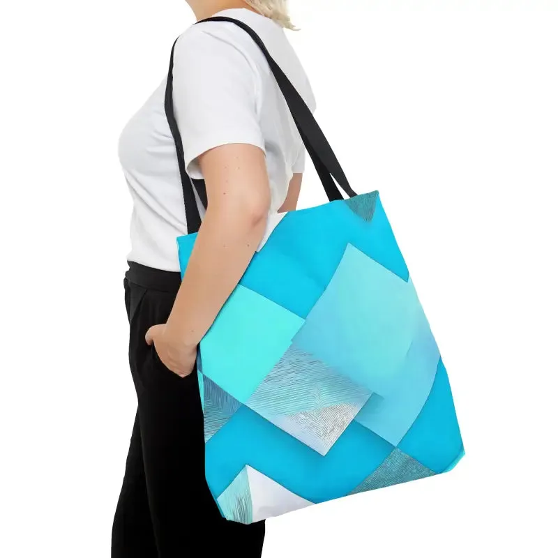 Turn Heads with Blue Abstract Pattern Tote Bag