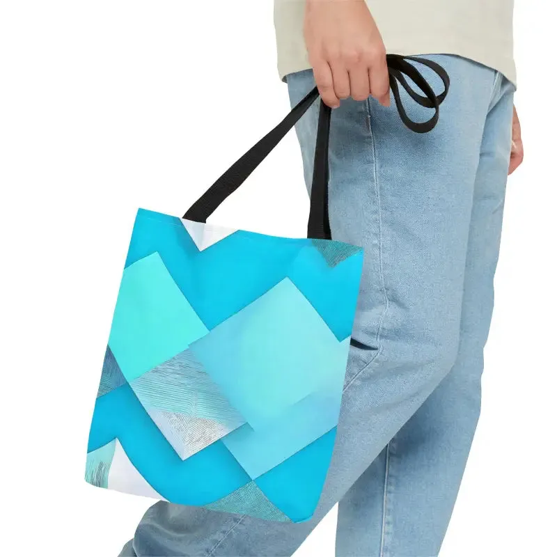 Turn Heads with Blue Abstract Pattern Tote Bag