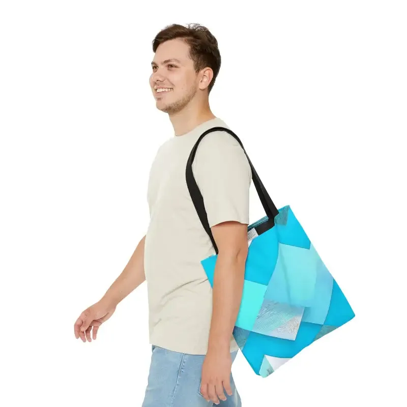 Turn Heads with Blue Abstract Pattern Tote Bag