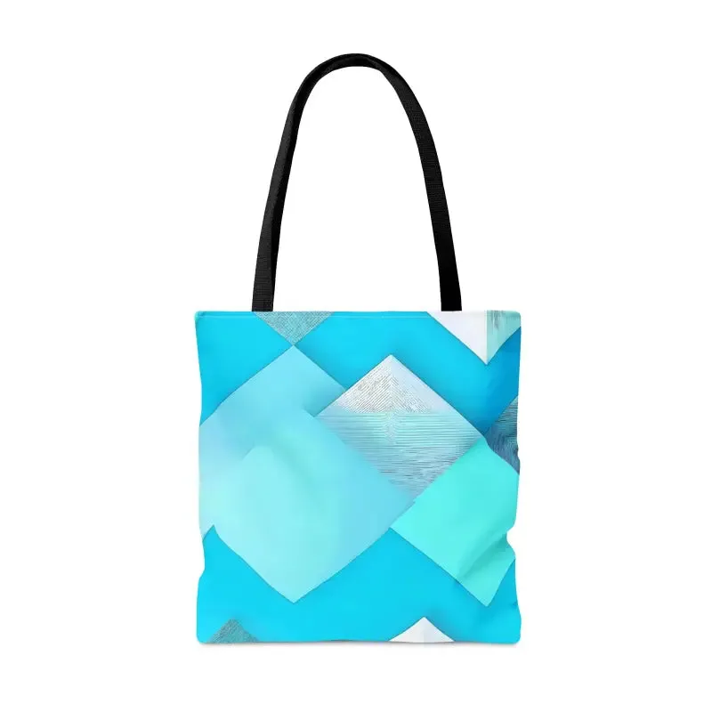 Turn Heads with Blue Abstract Pattern Tote Bag