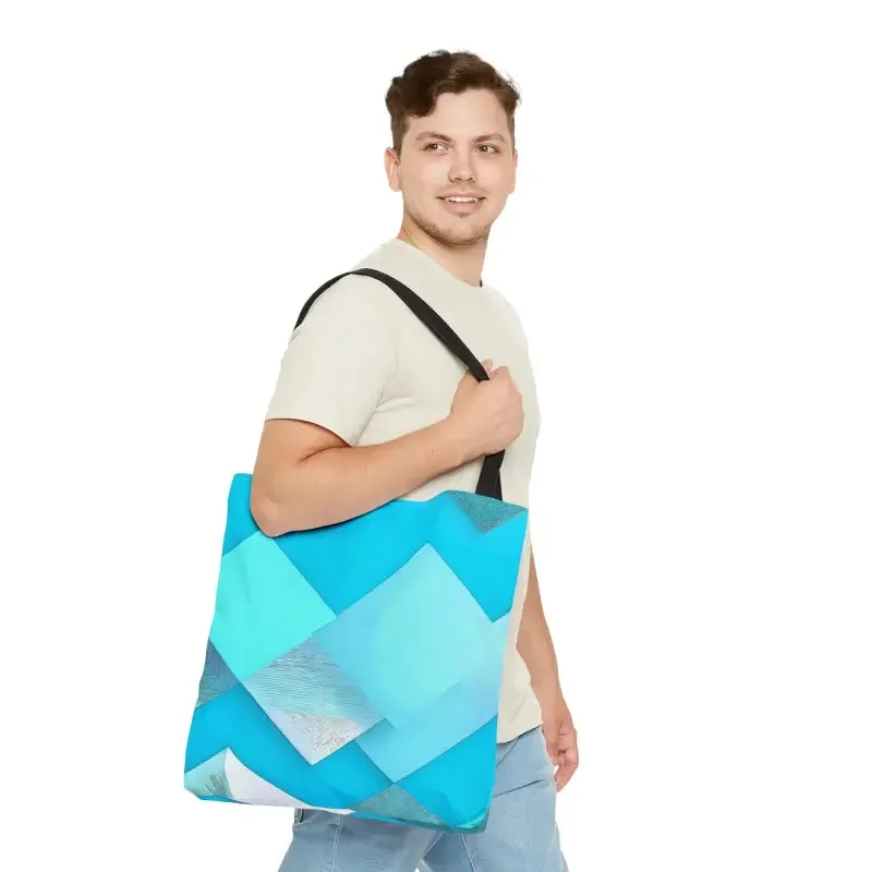 Turn Heads with Blue Abstract Pattern Tote Bag