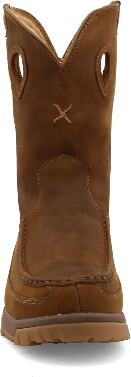 Twisted X Men's 12" Western Work Boot, Square Toe Alloy Toe with CellStretch