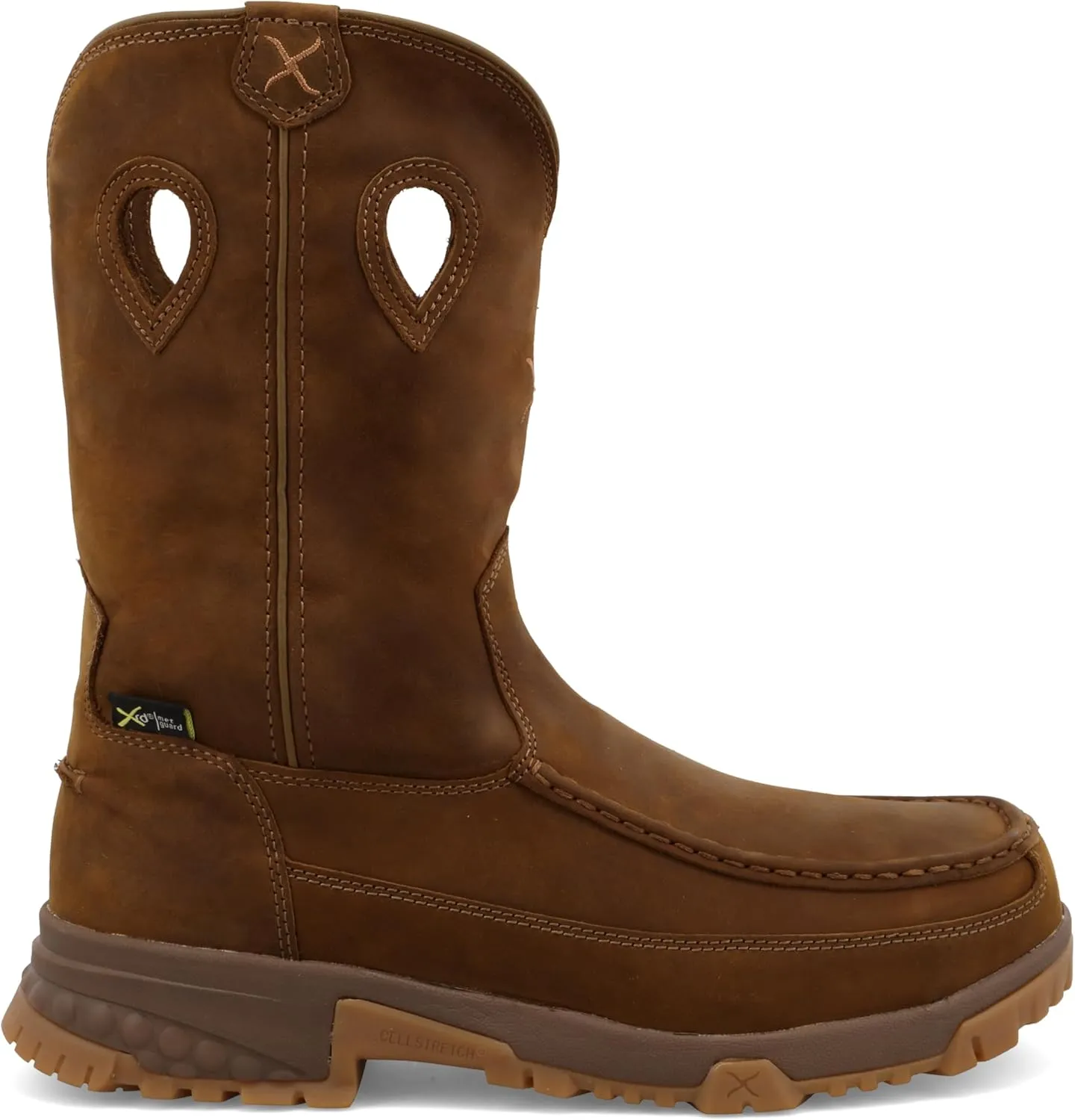 Twisted X Men's 12" Western Work Boot, Square Toe Alloy Toe with CellStretch