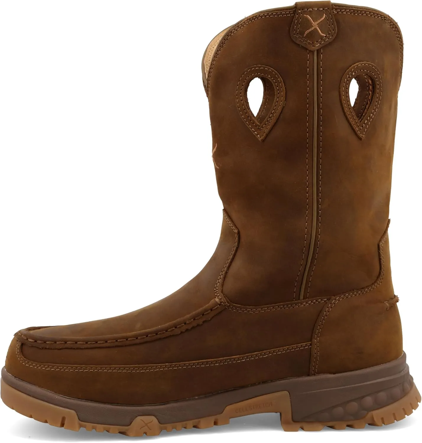 Twisted X Men's 12" Western Work Boot, Square Toe Alloy Toe with CellStretch