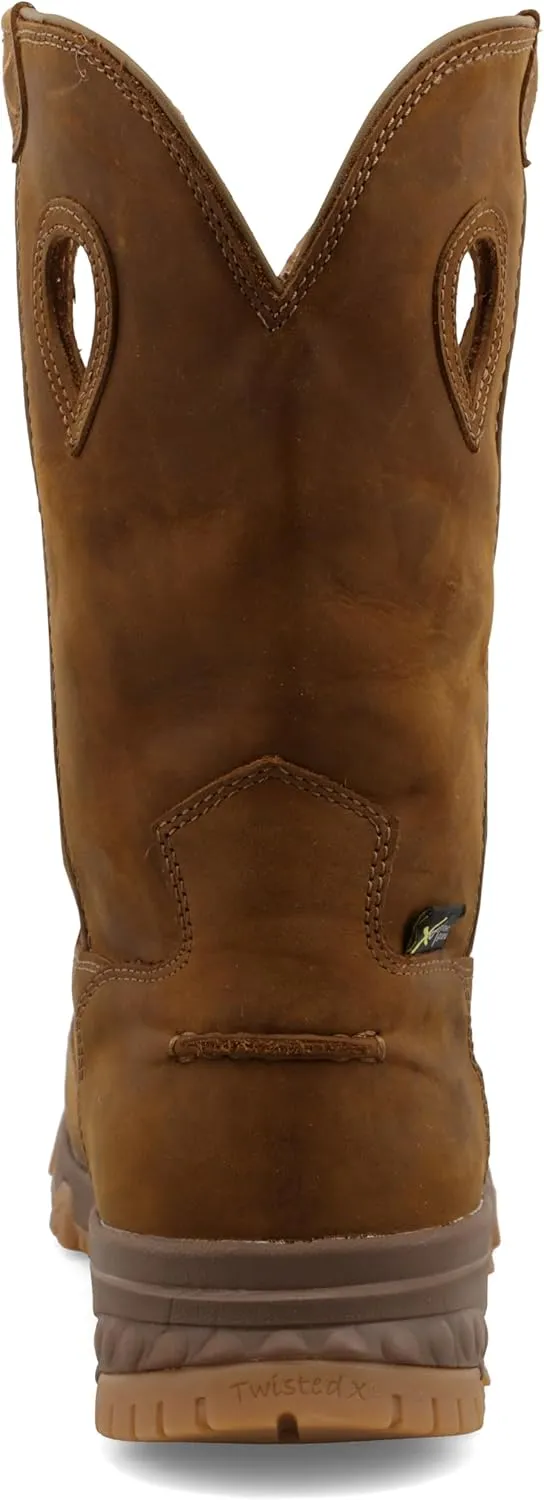Twisted X Men's 12" Western Work Boot, Square Toe Alloy Toe with CellStretch