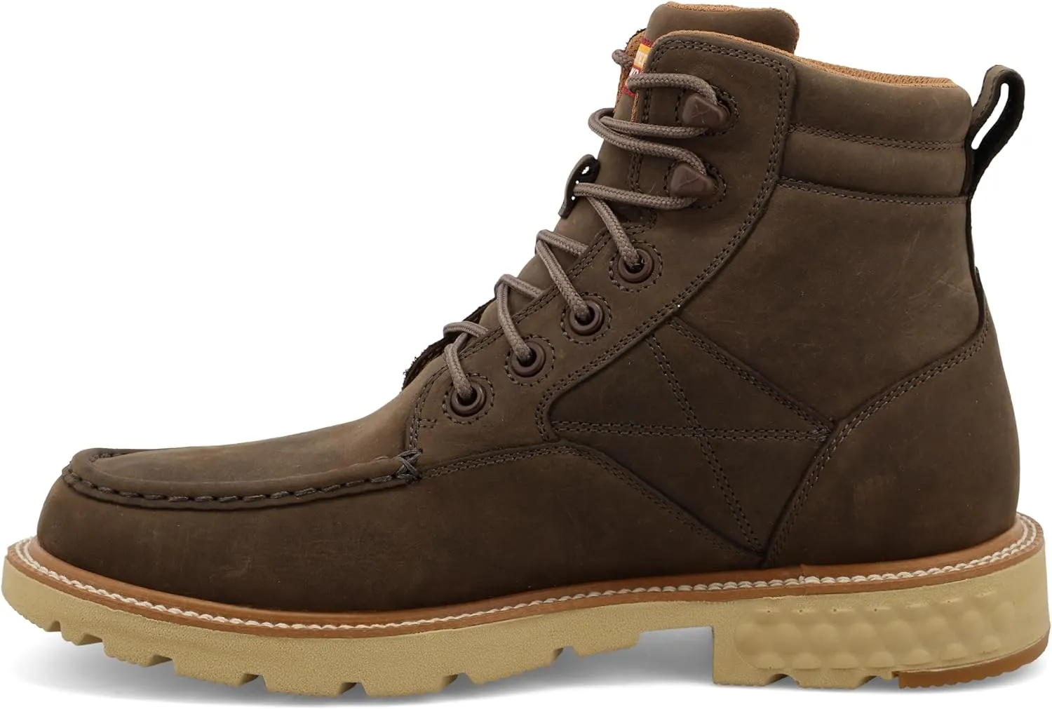 Twisted X Men's 6" Work Boot, Moc Toe with CellStretch