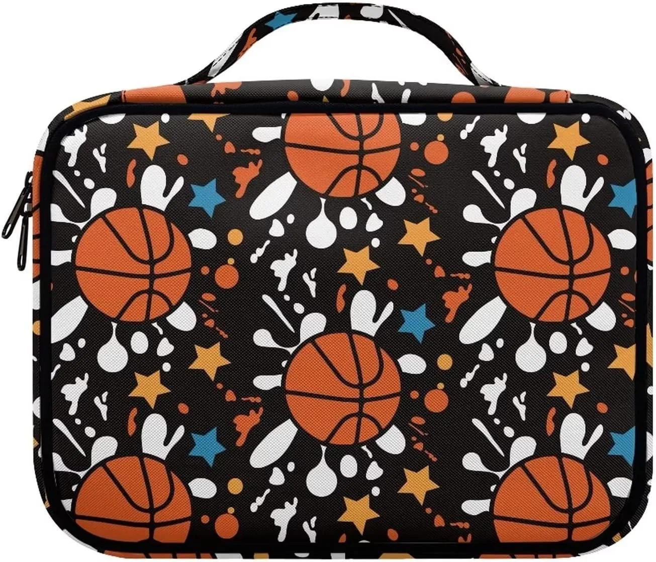 Uasibuni Basketball Star Bible Covers for Women Men Fashion Bible Bag Scripture Case Church Bag Bible Protective Bible Case for Pray Church Personalized Custom Handbag for Pens Cards Kids Gifts