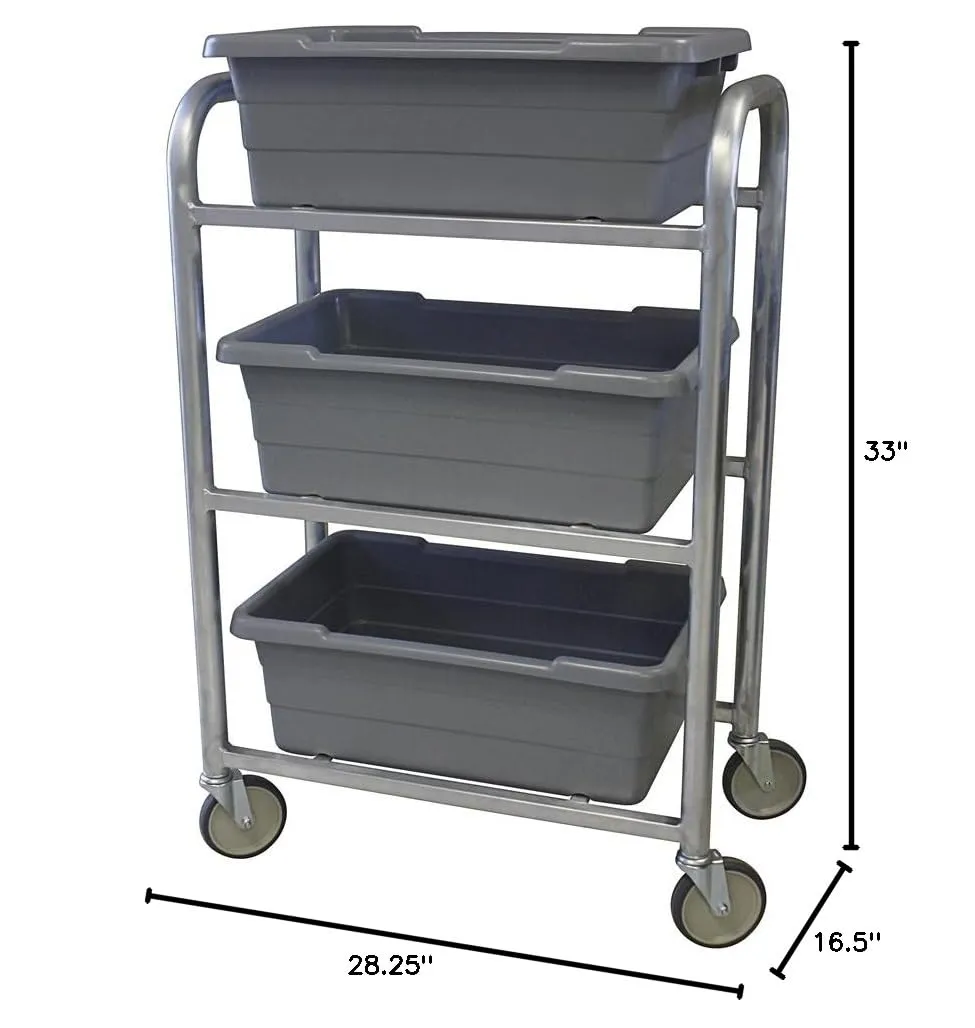 UltraSource Industrial Poly Tote Carts (3 Lug Vertical - 29" D x 16" W x 44" H)