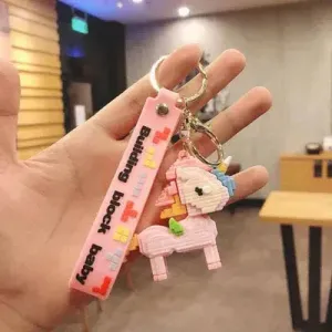 Unicorn Block Buddy Keychain