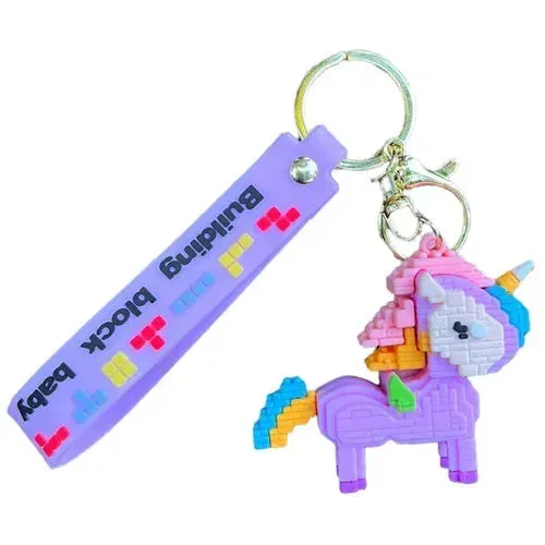 Unicorn Block Buddy Keychain