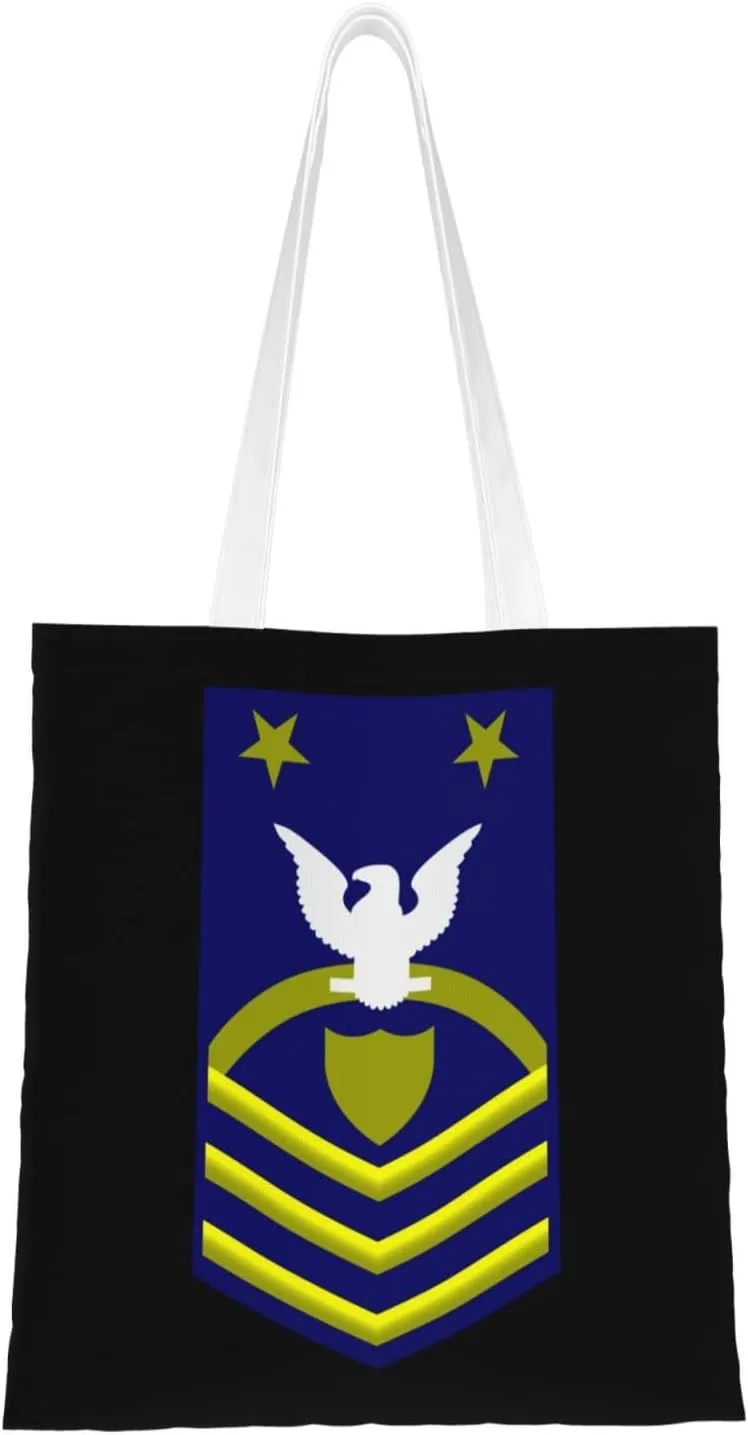 Uscg Mcpocg (Reserve) Tote Bag for Women Canvas Shopping Bags Reusable Large Capacity Casual Shoulder Handbags Grocery Bags DIY Gift Bags