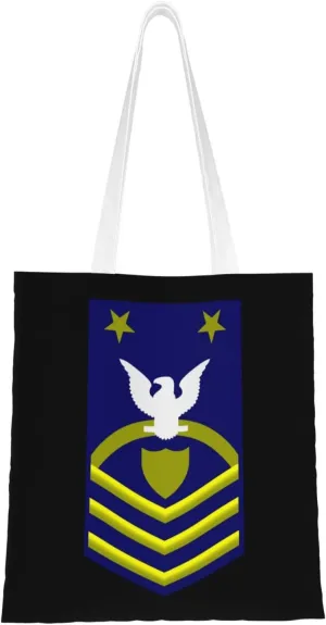 Uscg Mcpocg (Reserve) Tote Bag for Women Canvas Shopping Bags Reusable Large Capacity Casual Shoulder Handbags Grocery Bags DIY Gift Bags