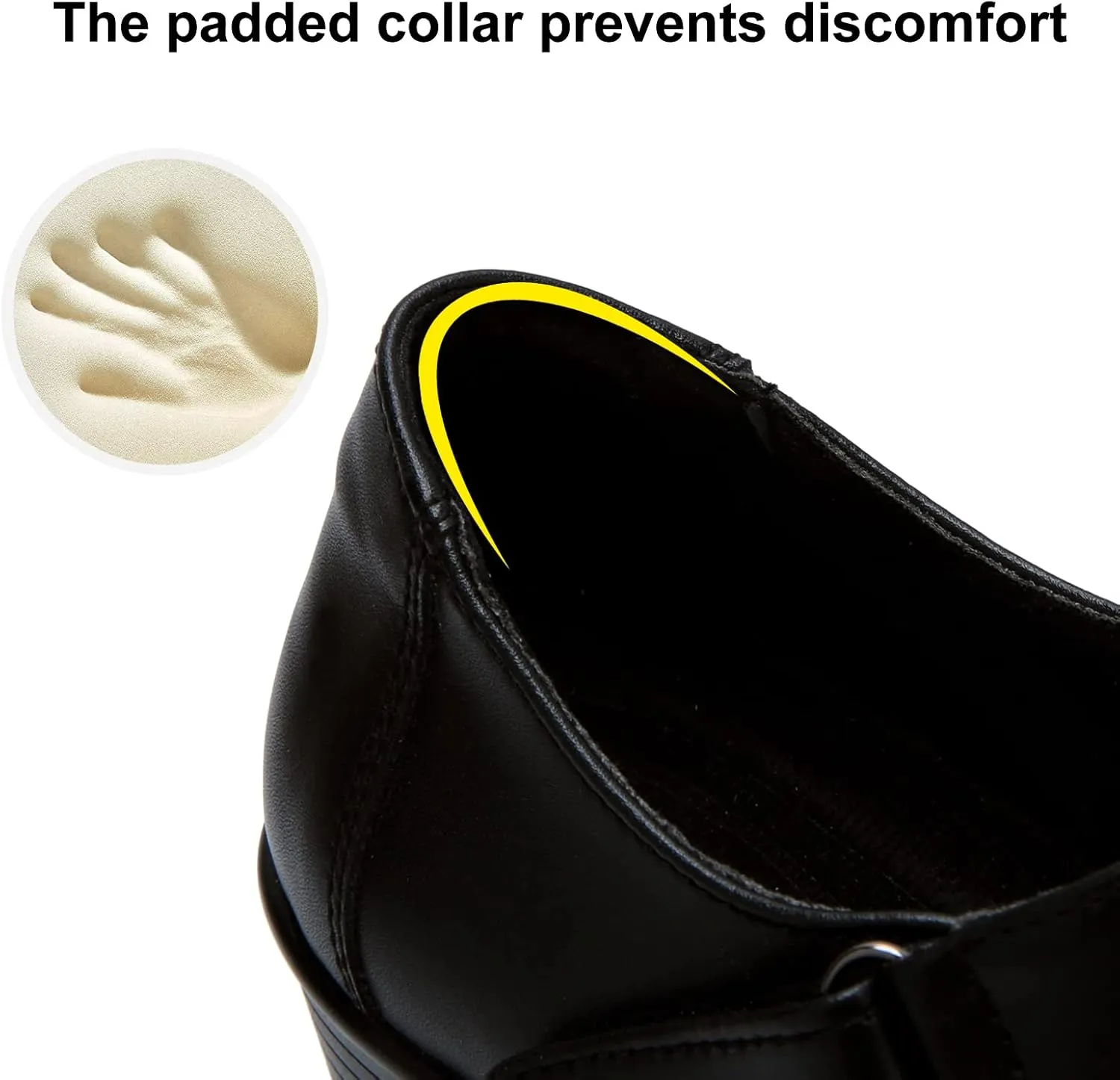 UZB Mary Jane Shoes Women Pumps Leather Heels Casual Work Dress Shoes
