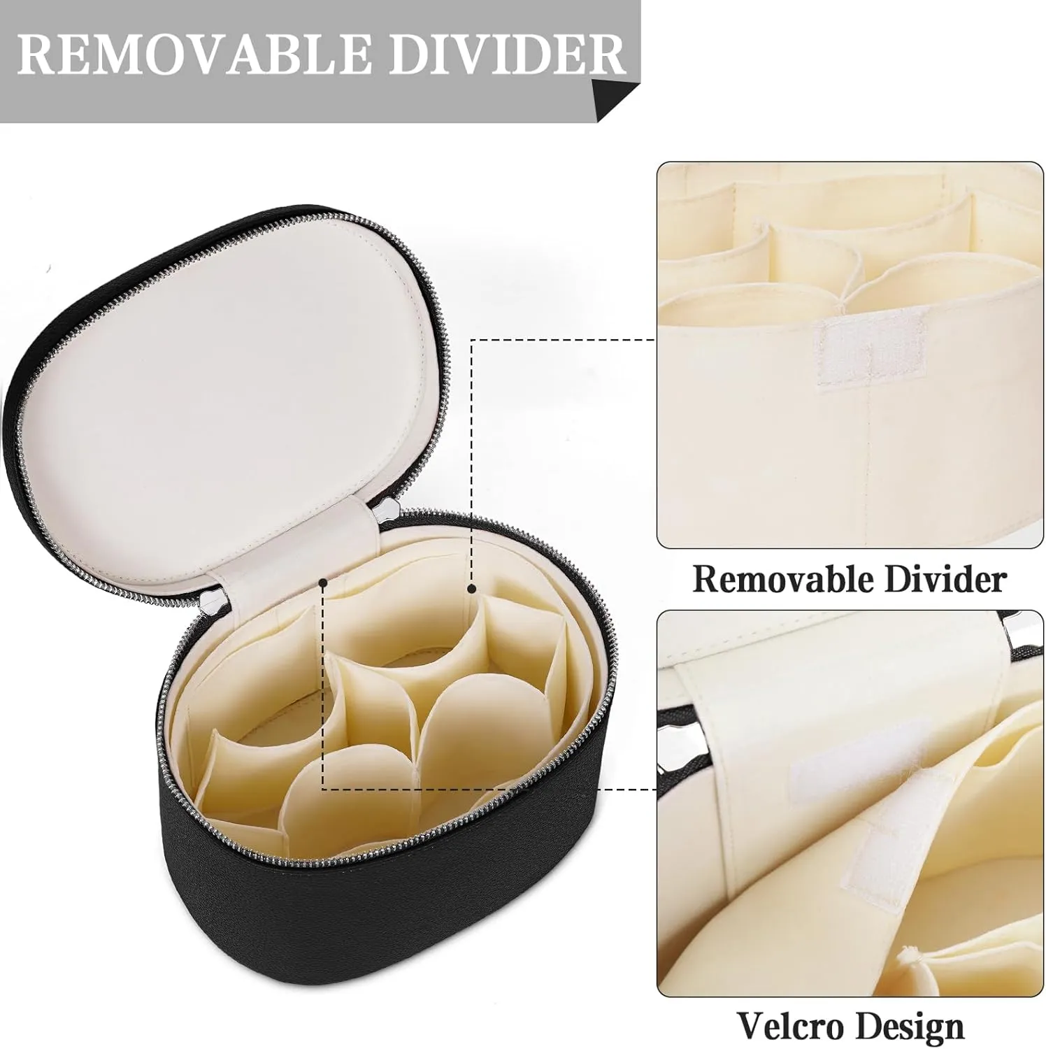 Vanity Case with Dividers Makeup Bag Travel Toiletry Bag for Women Portable Cosmetic Bag Vanity Makeup Case