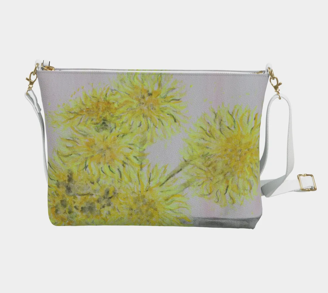 Vegan First-come-first-served Mama Long-lasting Crossbody Leather Purse Flowers