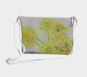 Vegan First-come-first-served Mama Long-lasting Crossbody Leather Purse Flowers