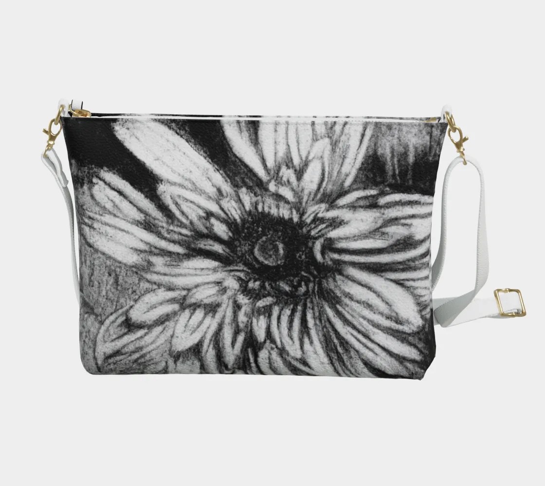 Vegan Functional Leather Dahlia Purse Crossbody Flower Act fast