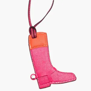 Vegan Leather Western Boot Bag Charm