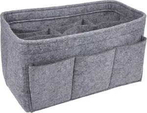 Vercord Felt Purse Organizer Handbag Insert Liner Shaper Bag in Bags for Speedy Neverfull Tote Grey Large