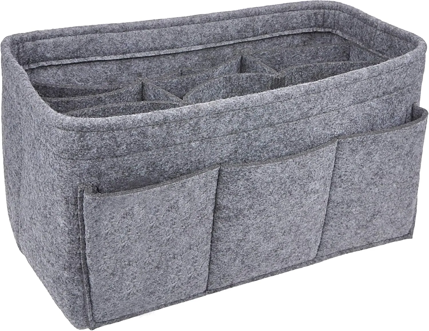 Vercord Felt Purse Organizer Handbag Insert Liner Shaper Bag in Bags for Speedy Neverfull Tote Grey Large