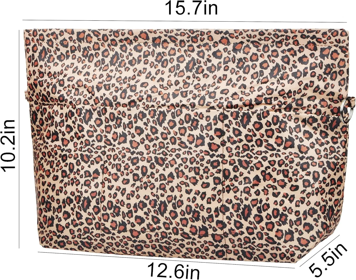 Vercord Handbag Purse Bag Insert Organizers Extra Thick Large Travel Handbag Organizer Leopard