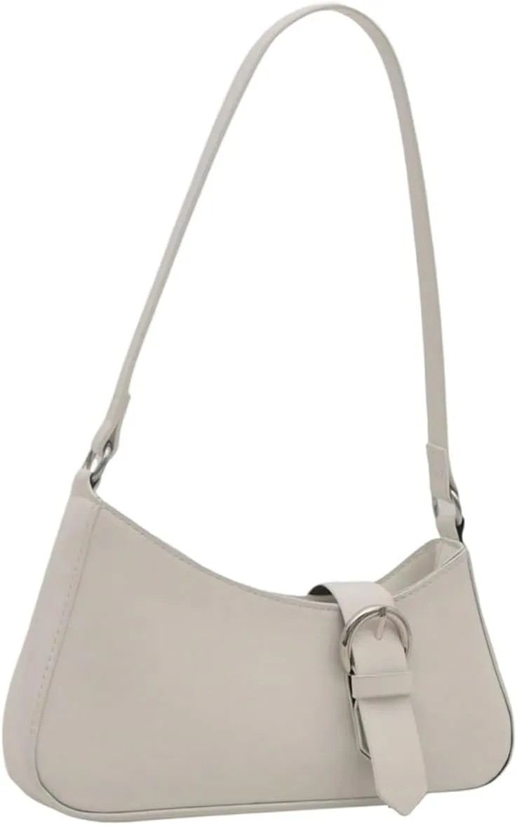 Verdusa Women's Buckle Zipper Crescent Shoulder Handbags Vintage Top Handle Underarm Bags