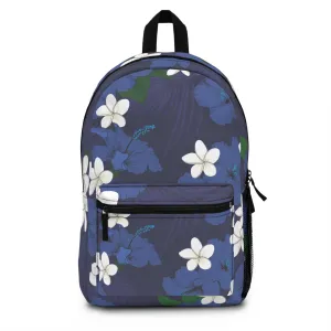 Vintage Blue Hibiscus Lightweight Backpack