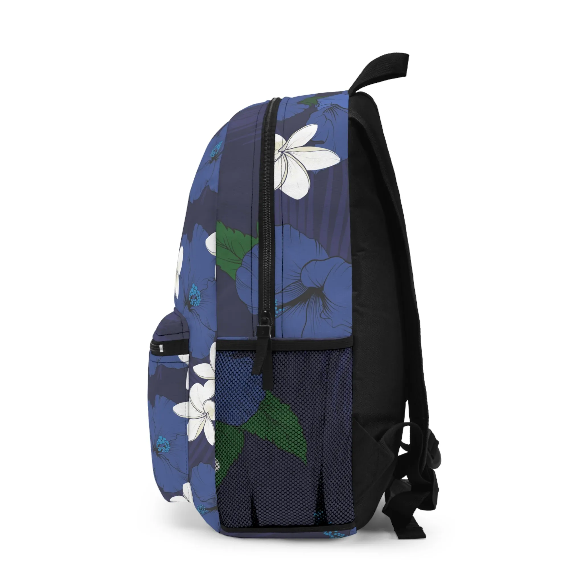 Vintage Blue Hibiscus Lightweight Backpack