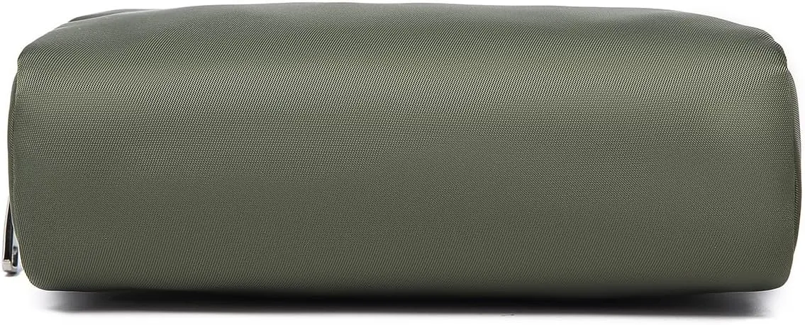 Waterproof Makeup Bag Large Capacity Women's Classic Black Wash Bag Adjustable Partition Wash Bag Brush and Cosmetic Carrying Bag… (Army Green)