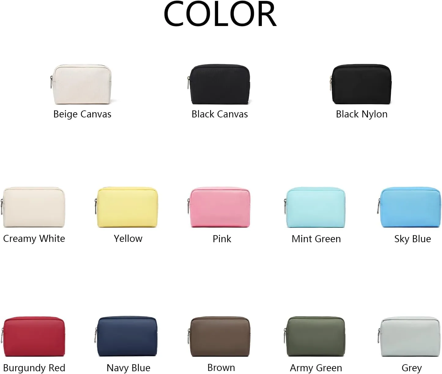 Waterproof Makeup Bag Large Capacity Women's Classic Black Wash Bag Adjustable Partition Wash Bag Brush and Cosmetic Carrying Bag… (Army Green)