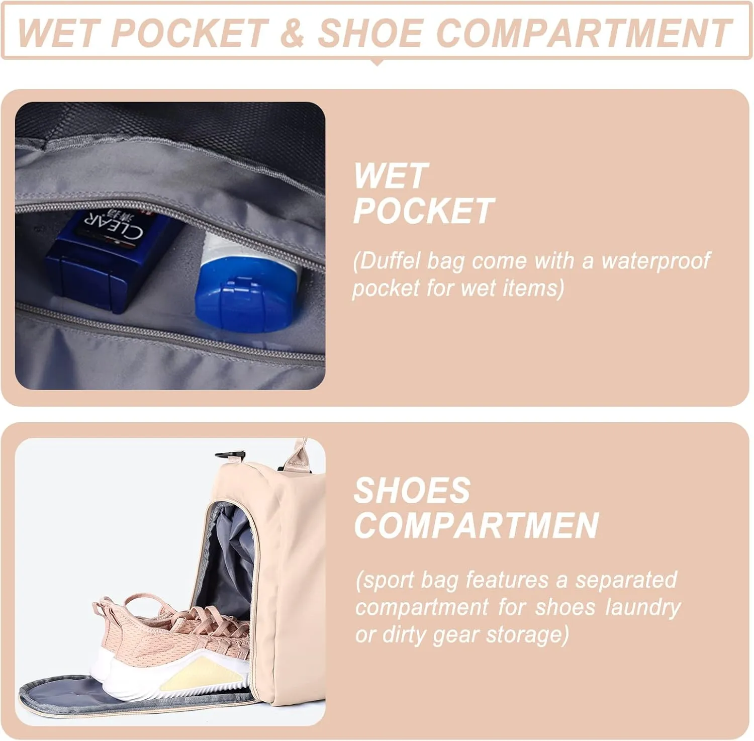 Weekender Duffel Bags for Women Men, Travel Totes Bag for Airplane, Cute Sports Gym Dance Bag Overnight Luggage Bag with Wet Pocket Shoe Compartment, Carry On Hospital Bag for Labor and Delivery