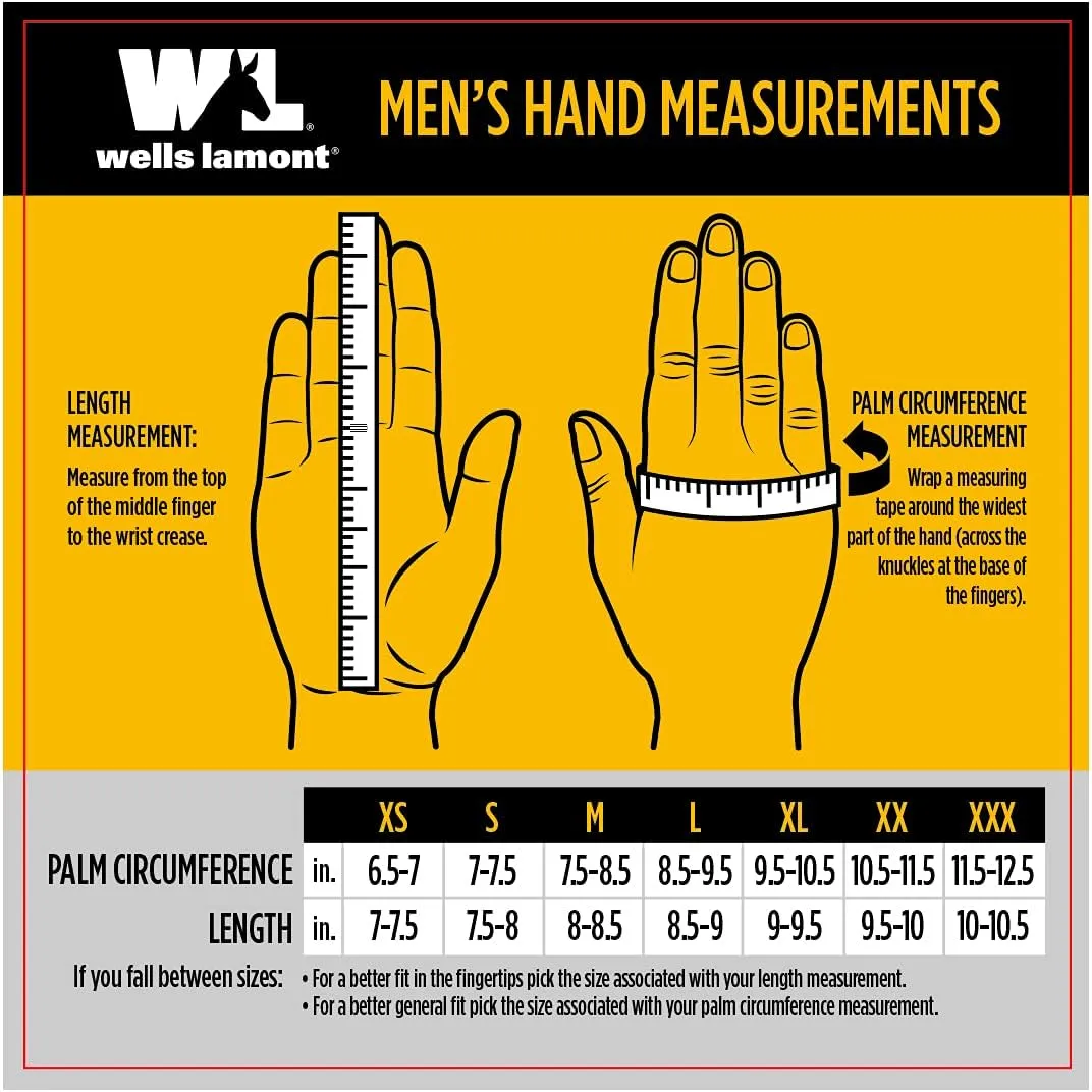 WELLS LAMONT mens 1019 Work Gloves, Tan, XL Pack of 1 US