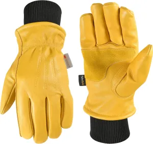 Wells Lamont Men's HydraHyde Leather Winter Work Gloves | Water-Resistant | Insulated | XX-Large (1202XX), Saddletan