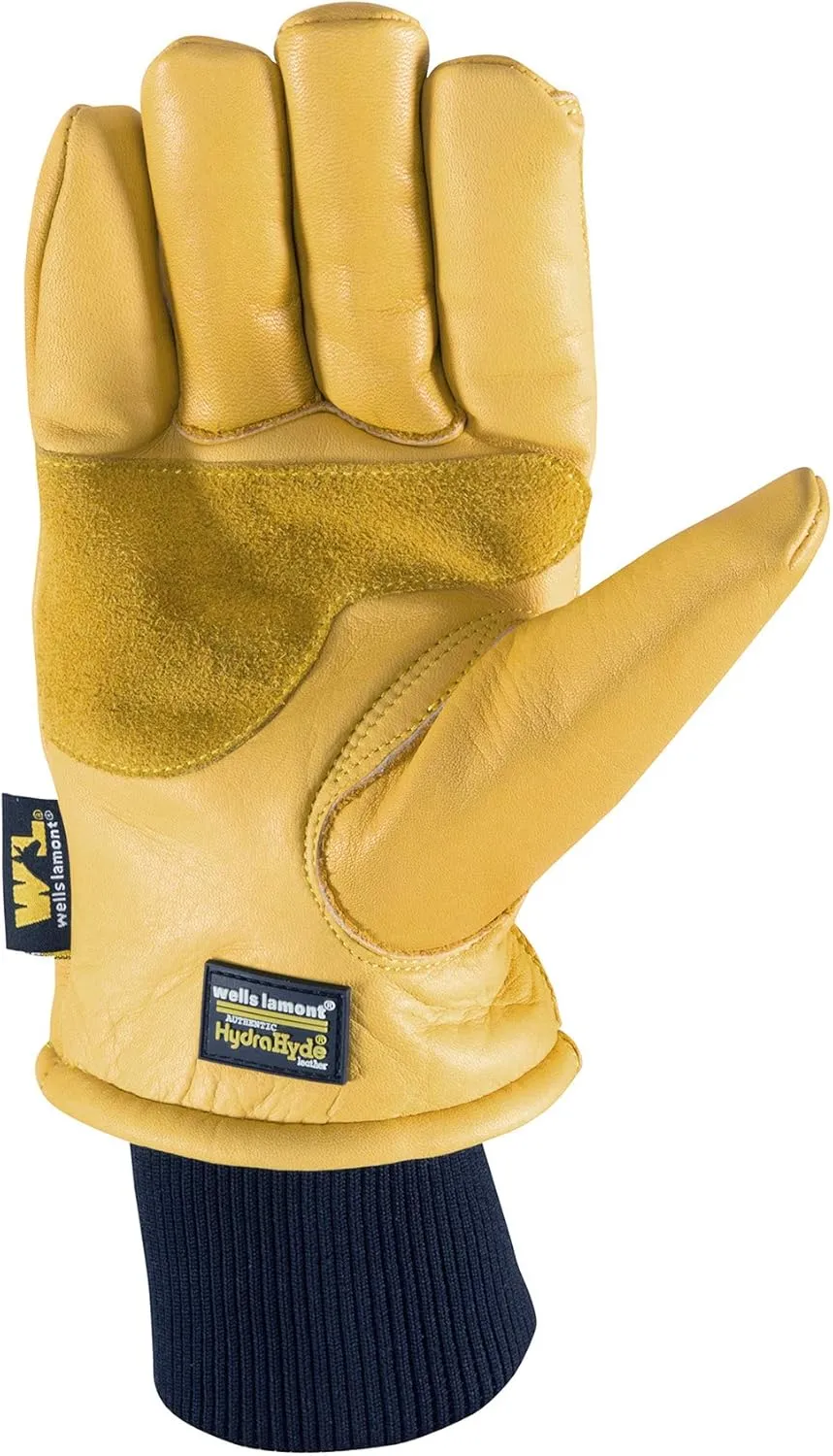 Wells Lamont Men's HydraHyde Leather Winter Work Gloves | Water-Resistant | Insulated | XX-Large (1202XX), Saddletan