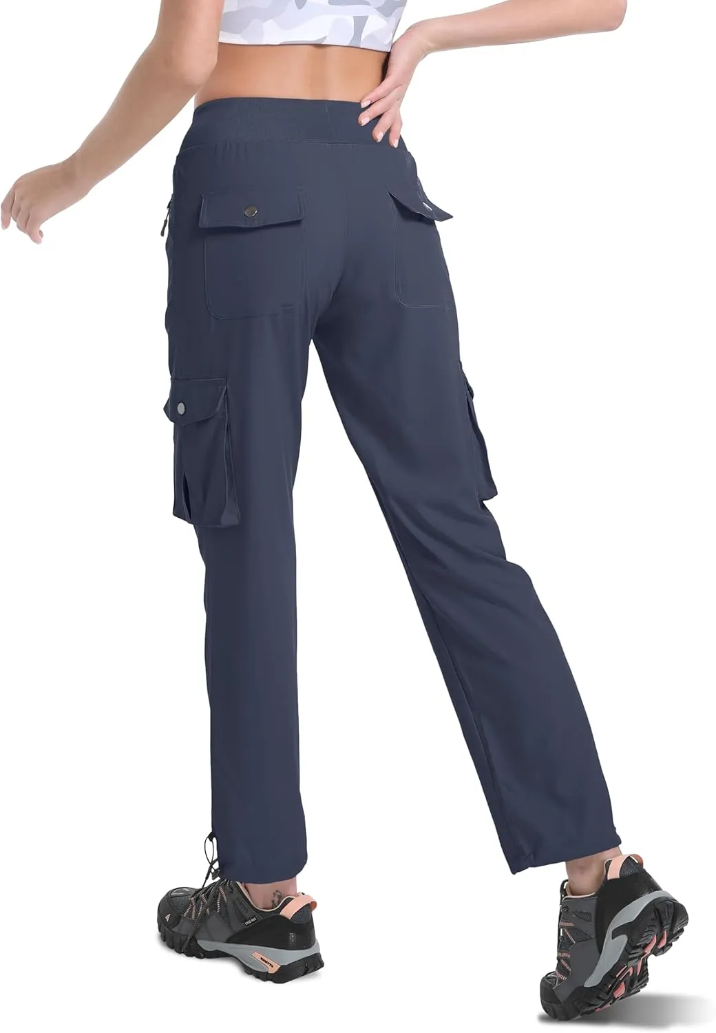 WENRONSTA Women's Cargo Pants Lightweight Water Resistant Quick Dry Hiking Pants Travel Outdoor Work Joggers with 6 Pockets