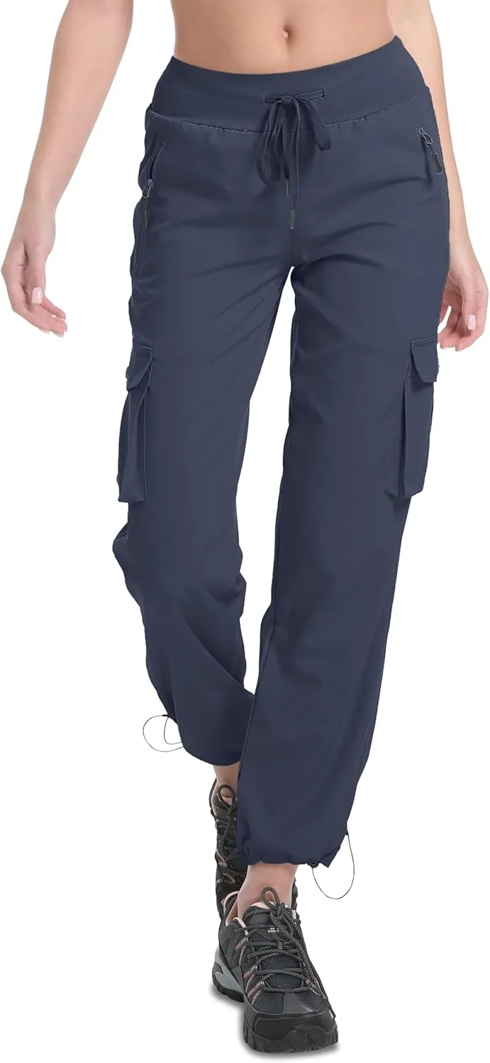 WENRONSTA Women's Cargo Pants Lightweight Water Resistant Quick Dry Hiking Pants Travel Outdoor Work Joggers with 6 Pockets