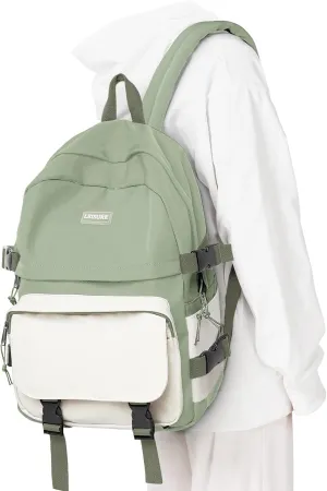 weradar Lightweight Backpacks For Middle School Teens Boys Girls,Students College Backpack,Cute High School Bags For Women Men,Simple Book bag(Green)