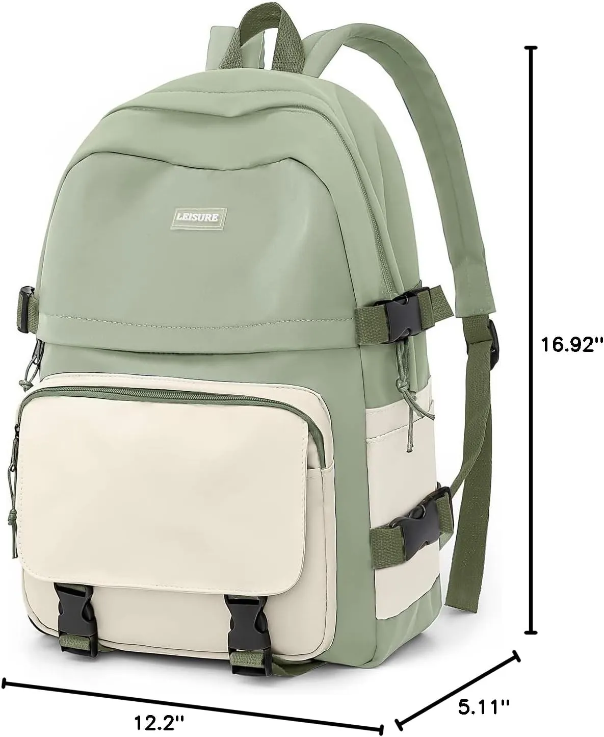weradar Lightweight Backpacks For Middle School Teens Boys Girls,Students College Backpack,Cute High School Bags For Women Men,Simple Book bag(Green)