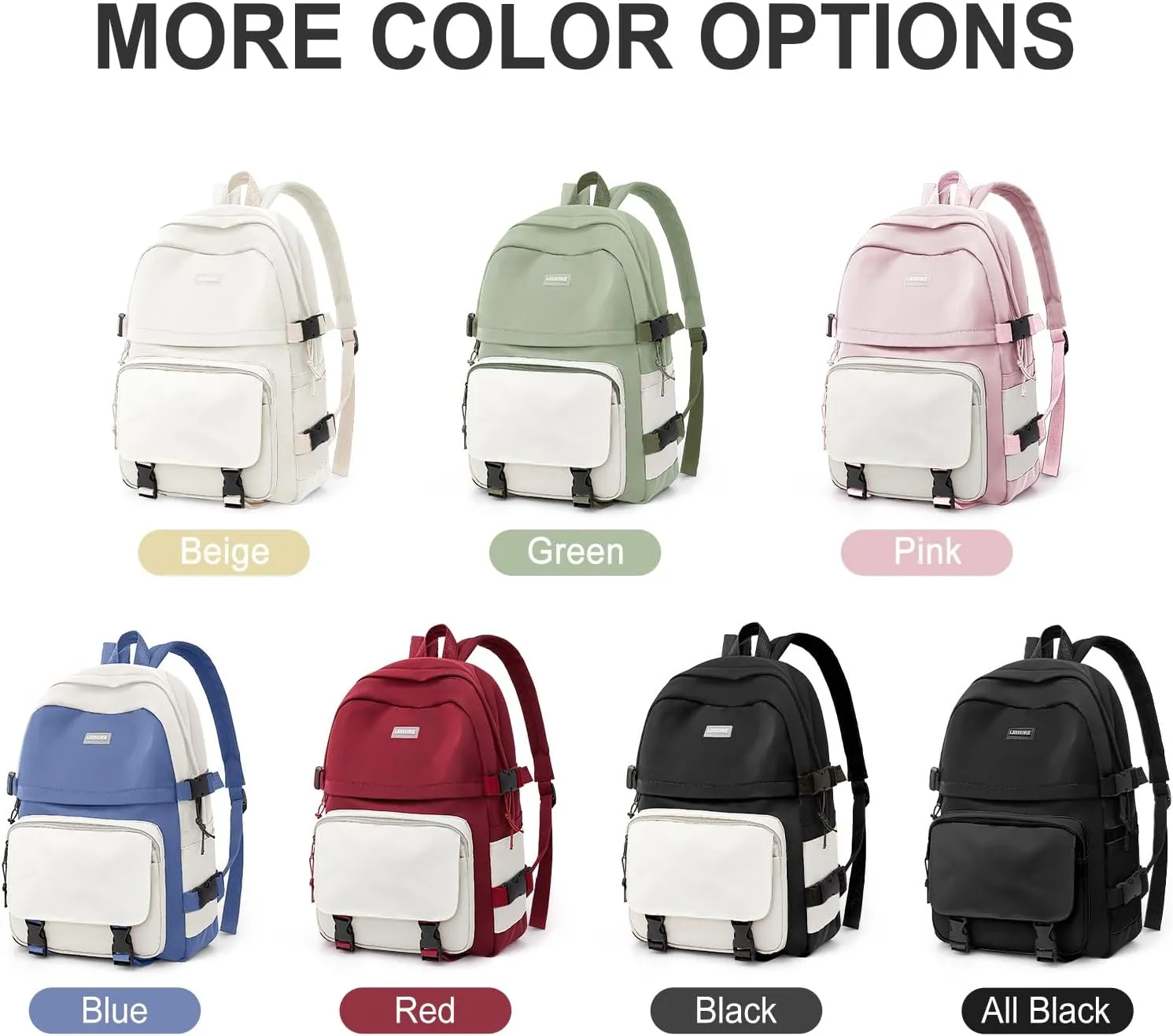 weradar Lightweight Backpacks For Middle School Teens Boys Girls,Students College Backpack,Cute High School Bags For Women Men,Simple Book bag(Green)